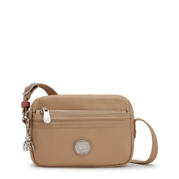 Beige Kipling Abanu Slim Crossbody Bags | AE617BKMR