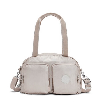 Beige Kipling Cool Defea Metallic Shoulder Bags | AE625BDGL