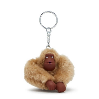 Beige Kipling Sven Small Monkey Keychains | AE691UFRN