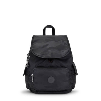 Black Camo Kipling City Pack Small Classic Backpacks | AE932OFQI