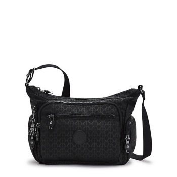 Black Kipling Gabbie Small Printed Crossbody Bags | AE132YMPQ