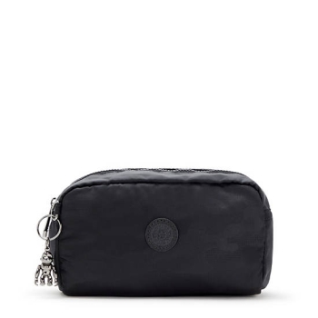 Black Kipling Gleam Printed Pouches | AE198HWBU