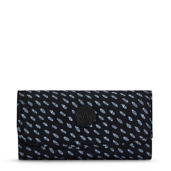 Black Kipling Money Land Printed Snap Wallet Handbags | AE635IMYG