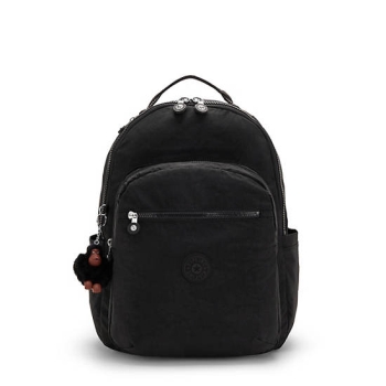 Black Kipling Seoul Large 15" Laptop Backpacks | AE832PSHL