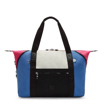 Blue Pink Kipling Art Medium Tote Bags | AE704CVRB