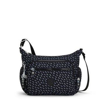 Blue White Kipling Gabbie Small Printed Crossbody Bags | AE481VIEU