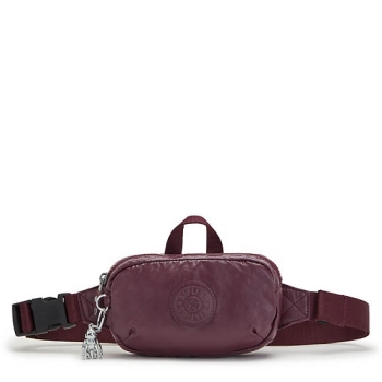 Burgundy Kipling Alys Metallic Waist Bags | AE162QANO