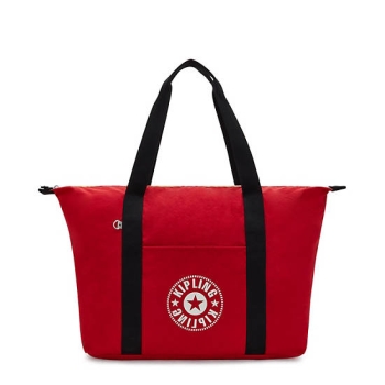 Burgundy Kipling Art Medium Lite Tote Bags | AE381RJSW