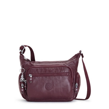 Burgundy Kipling Gabbie Small Metallic Crossbody Bags | AE039SVHK
