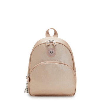 Gold Kipling Paola Small Metallic Backpacks | AE857NALV