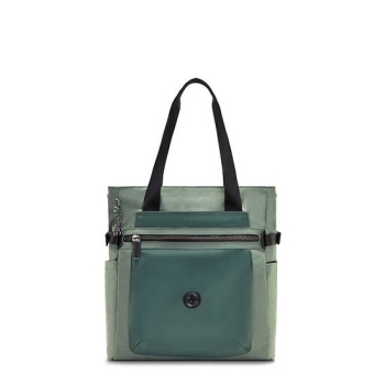 Green Kipling Faiza 15" Tote Bags | AE018PKXI