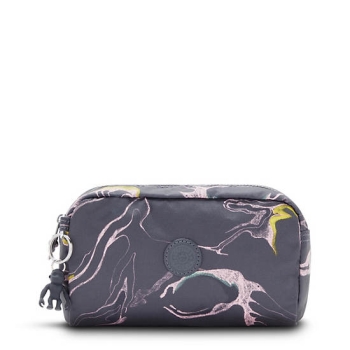 Grey Kipling Gleam Printed Pouches | AE489JXIO