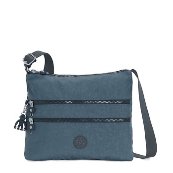 Navy Grey Kipling Alvar Crossbody Bags | AE519TZUC