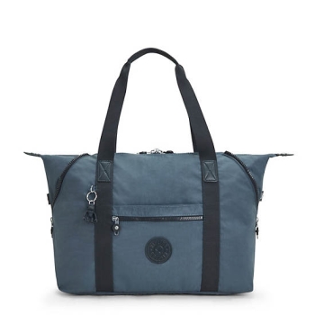 Navy Grey Kipling Art Medium Tote Bags | AE601SWXK