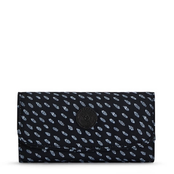 Navy Kipling Money Land Printed Snap Wallets | AE817ANZW