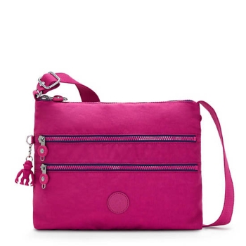 Pink Fuchsia Kipling Alvar Crossbody Bags | AE543DVRF