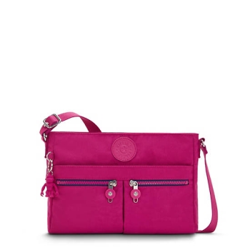 Pink Fuchsia Kipling New Angie Fashion Crossbody Bags | AE560QAYP