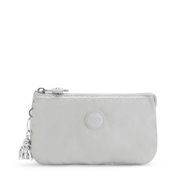 Silver Kipling Creativity Large Metallic Pouches | AE793SPNJ