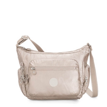 Silver Kipling Gabbie Small Metallic Crossbody Bags | AE264GNSA