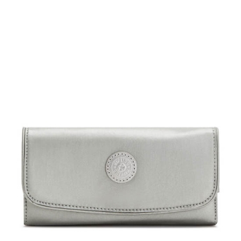 Silver Kipling Money Land Metallic Snap Wallets | AE672KJYB