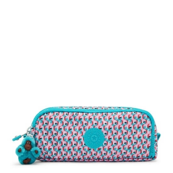 Turquoise Kipling Gitroy Printed Pencil Case Pouches | AE198ZVPY