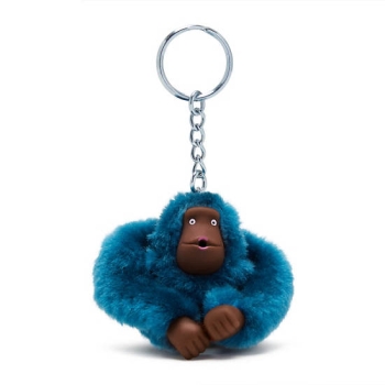 Turquoise Kipling Sven Small Monkey Keychains | AE678PMND