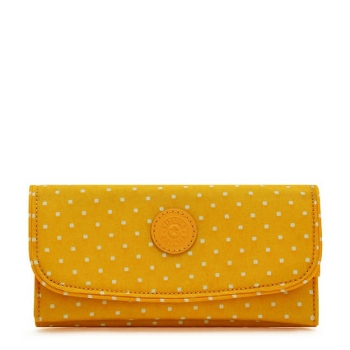 Yellow Kipling Money Land Printed Snap Wallet Handbags | AE083PJOG