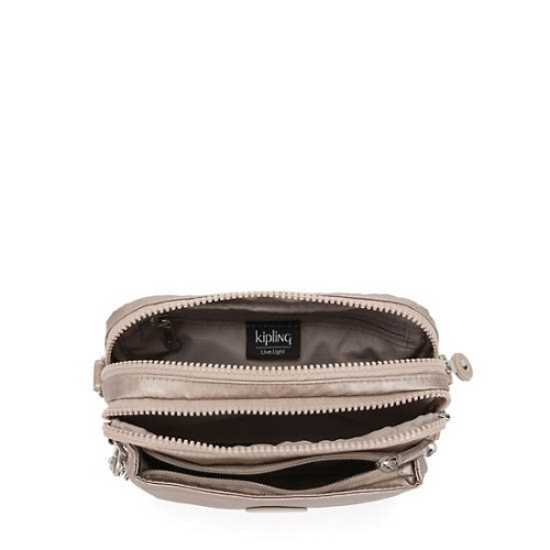 Beige Kipling Abanu Multi Metallic Convertible Crossbody Bags | AE932XYZO