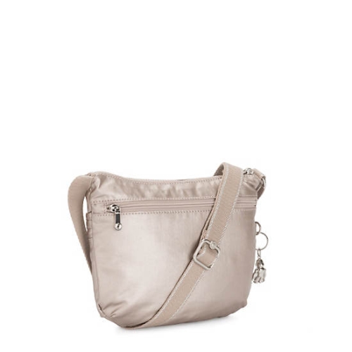 Beige Kipling Arto Small Metallic Crossbody Bags | AE873ZYRW