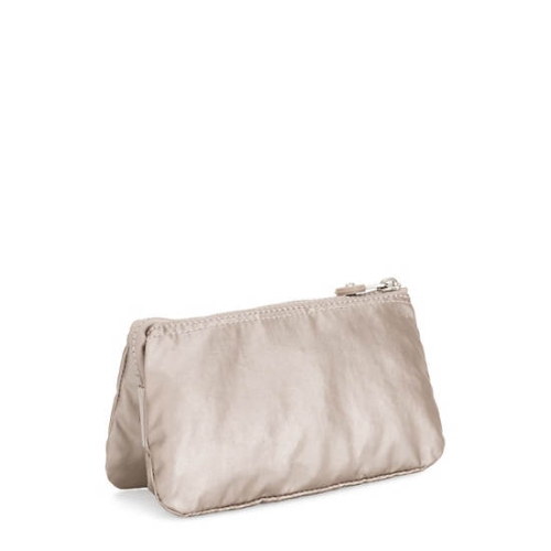 Beige Kipling Creativity Large Metallic Pouches | AE053YZTC