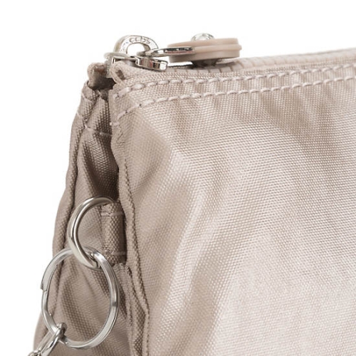 Beige Kipling Creativity Large Metallic Pouches | AE053YZTC