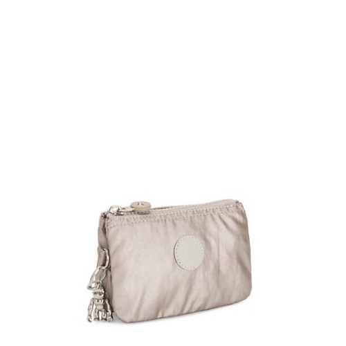 Beige Kipling Creativity Small Metallic Pouches | AE076CTIN