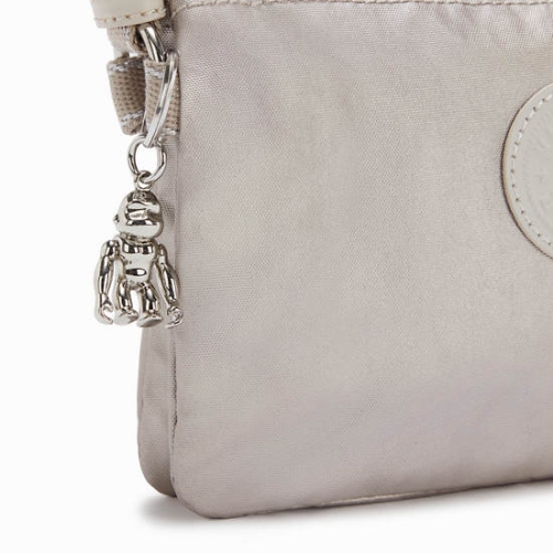 Beige Kipling Creativity XB Metallic Crossbody Bags | AE267NFCR