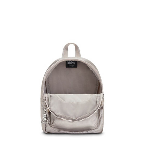 Beige Kipling Curtis Compact Metallic Convertible Backpacks | AE185BTCM