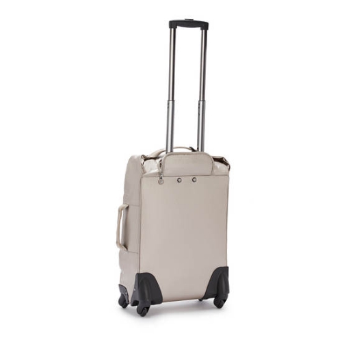 Beige Kipling Darcey Small Metallic Carry-On Rolling Suitcases | AE794SLMH