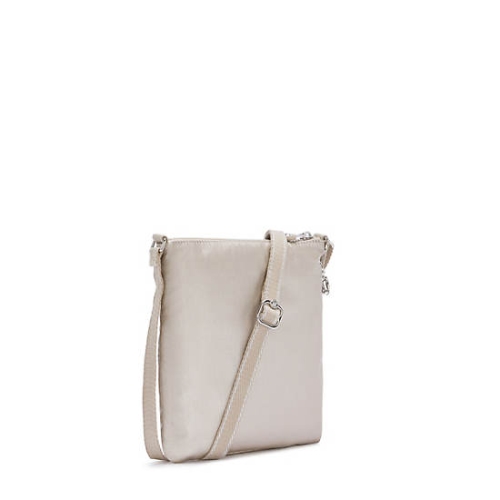 Beige Kipling Keiko Metallic Crossbody Mini Bags | AE621FZIL