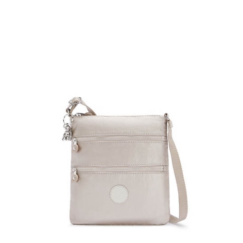 Beige Kipling Keiko Metallic Crossbody Mini Bags | AE621FZIL