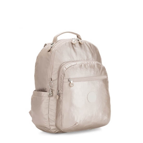 Beige Kipling Seoul Large Metallic 15