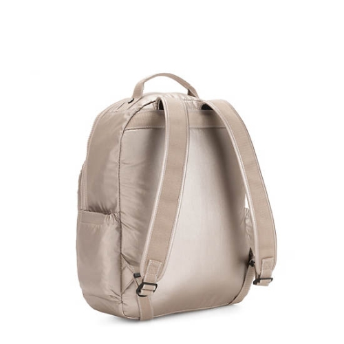 Beige Kipling Seoul Large Metallic 15