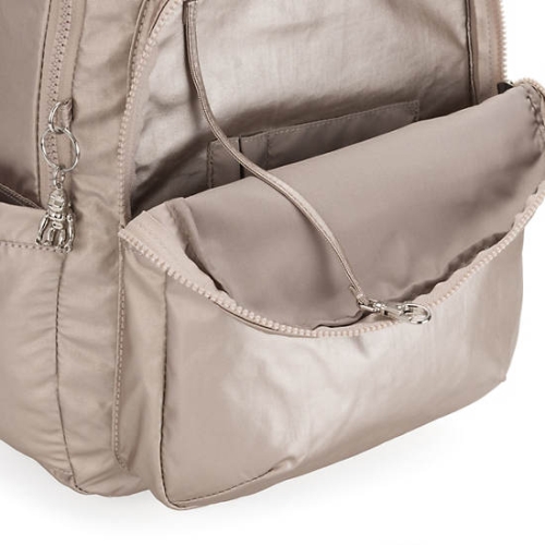 Beige Kipling Seoul Large Metallic 15