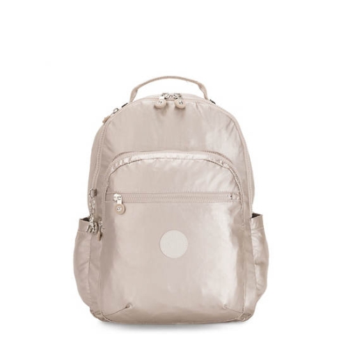 Beige Kipling Seoul Large Metallic 15\