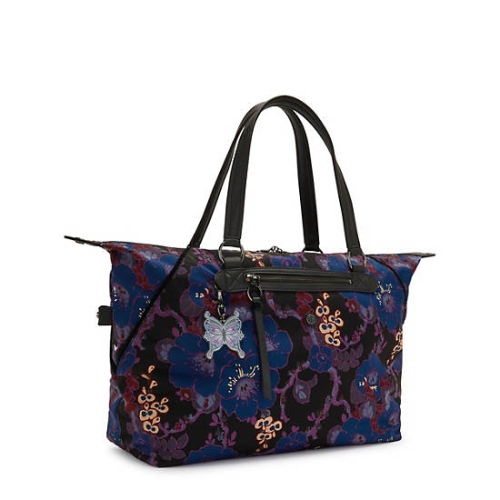 Black Camo Kipling Art Medium Anna Sui Tote Bags | AE397QLXI