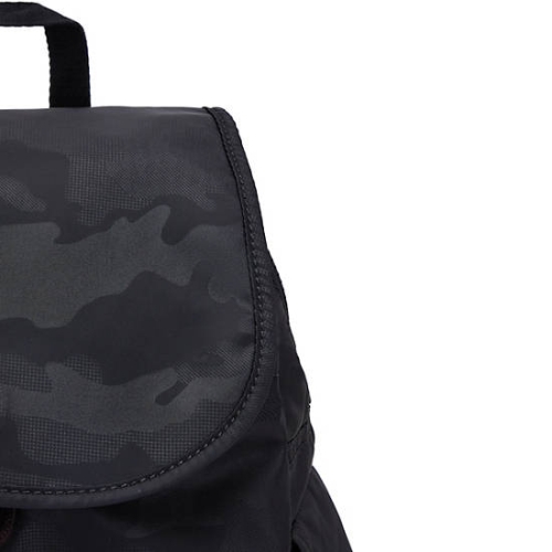 Black Camo Kipling City Pack Small Classic Backpacks | AE932OFQI