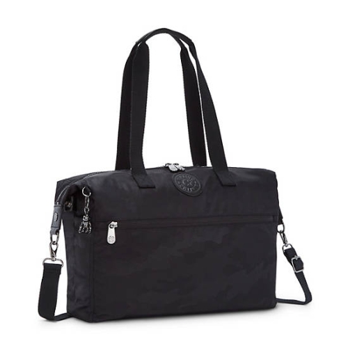 Black Camo Kipling Ilia Tote Bags | AE180QCWR