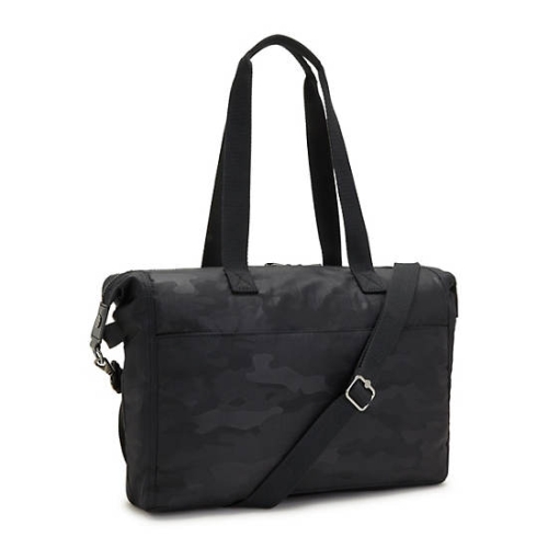 Black Camo Kipling Ilia Tote Bags | AE180QCWR