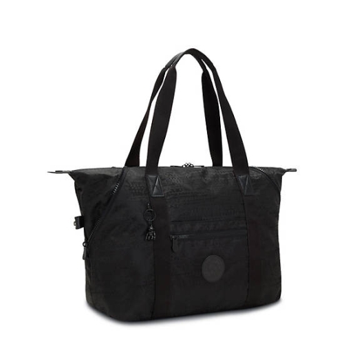 Black Kipling Art Medium Tote Bags | AE467ILCD