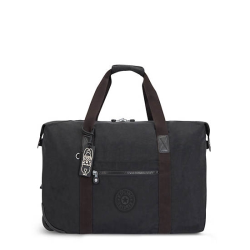 Black Kipling Art on Wheels Rolling Tote Bags | AE643UQEG