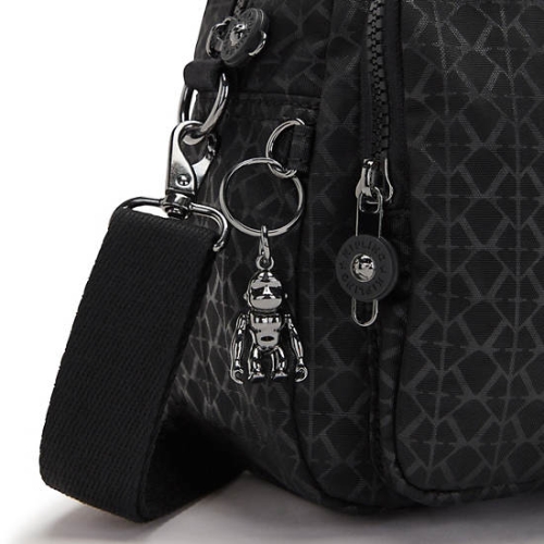 Black Kipling Cool Defea Printed Shoulder Bags | AE109SRMK