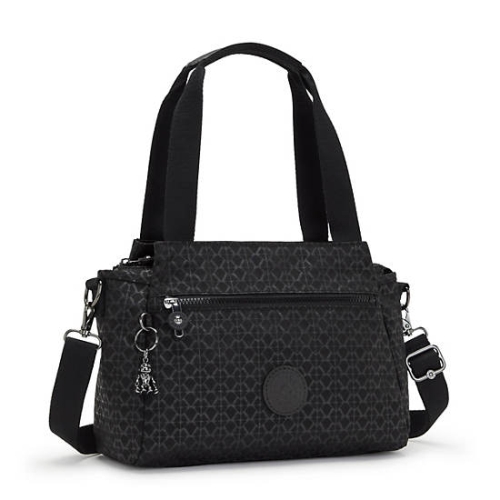 Black Kipling Elysia Printed Shoulder Bags | AE601GAJF