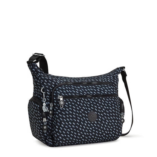 Black Kipling Gabbie Printed Crossbody Bags | AE659JYEP